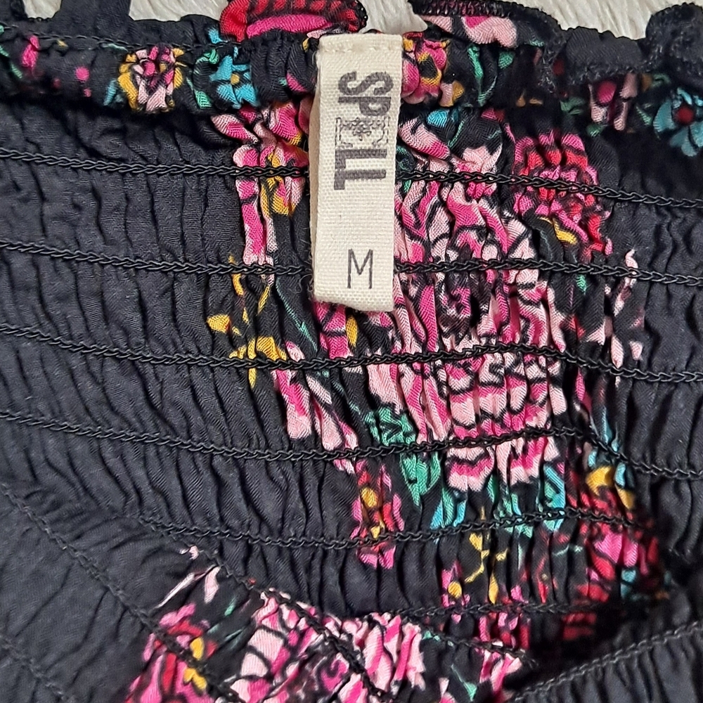 Spell~ Hotel Paradiso Bell Sleeve Mini Dress 🌺 - Picture 9 of 12